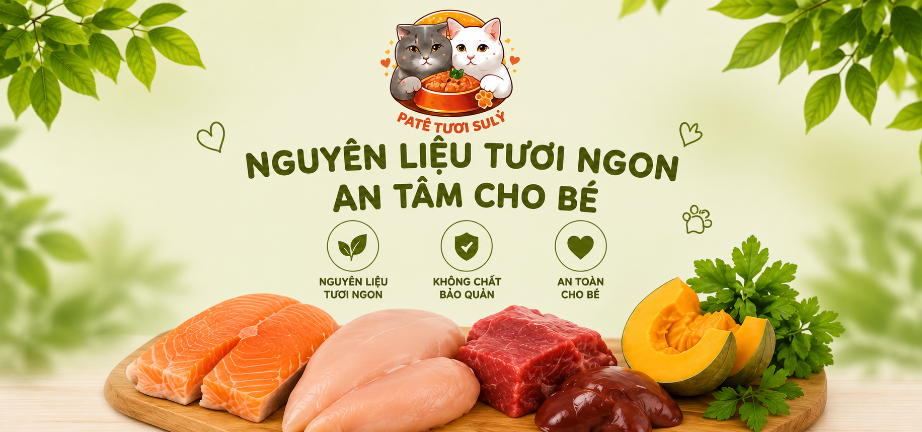 NGUYÊN LIỆU TƯƠI NGON – AN TÂM CHO BÉ